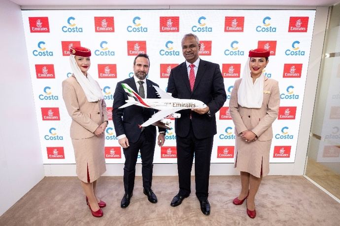 Costa Cruceros extiende la alianza estratégica con Emirates hasta 2027