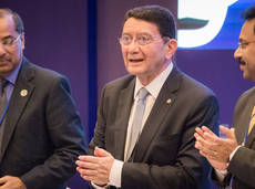 El secretario general de la OMT, Taleb Rifai, en la asamblea general.