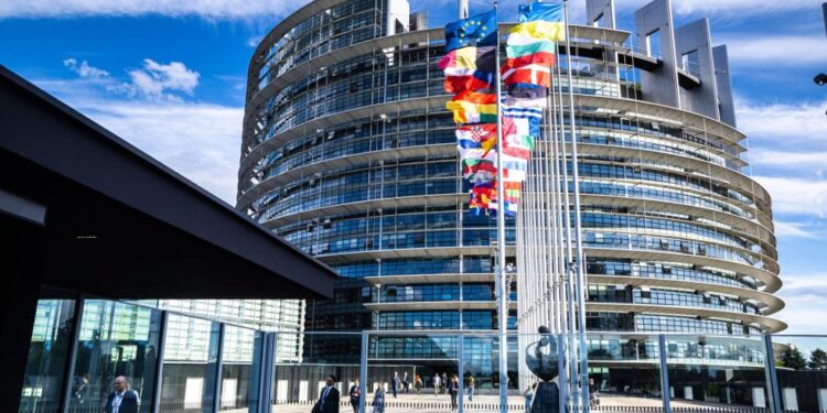 Exterior del Parlamento Europeo.