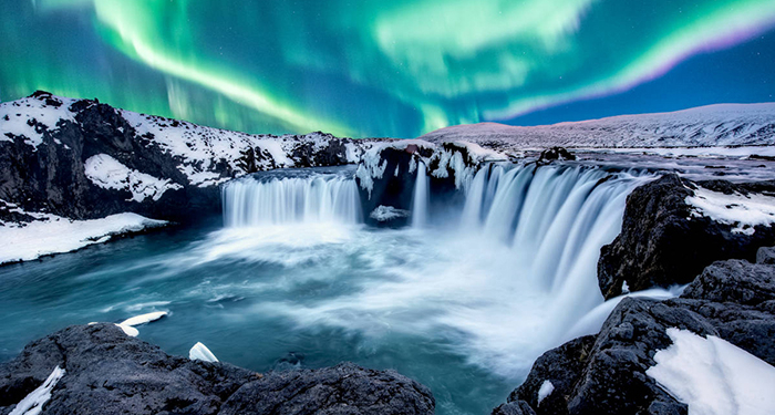 Paisaje natural en Islandia.