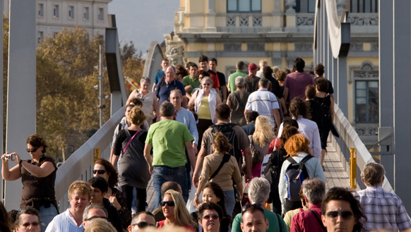 Llegadas de turistas al Puerto de Barcelona.