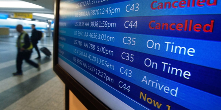 Pantalla de confirmación de vuelo.