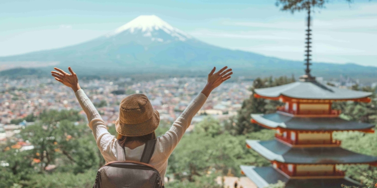 Turista en Japón.
