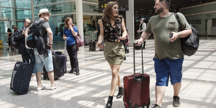 Llegada de turistas.