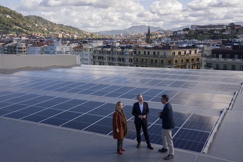 Kursaal instala placas solares fotovoltaicas que suministrarán el 13% de su consumo