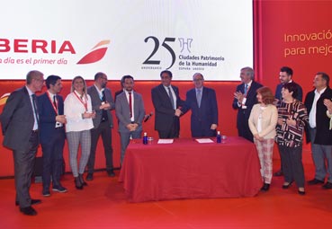 Iberia y Ciudades Patrimonio renuevan su acuerdo