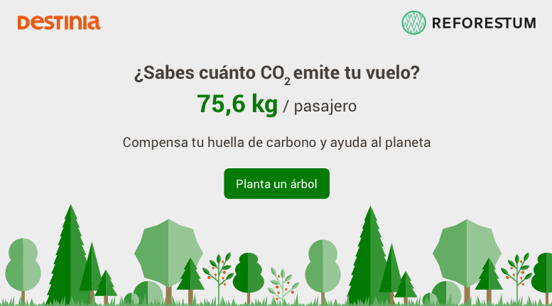 Destinia ayuda a compensar la huella de carbono