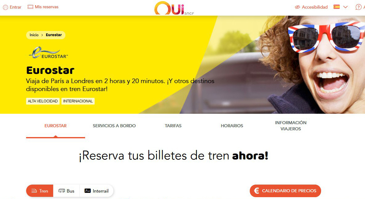 Eurostar utiliza Rich Content and Branding