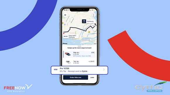 FreeNow: informes de viajes sin papel, con Amadeus cytric