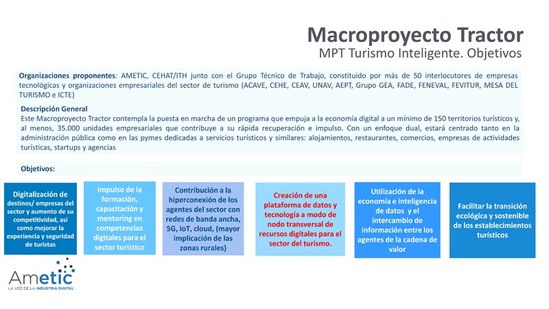 El MPT Turismo es la palanca principal para activar la recuperación