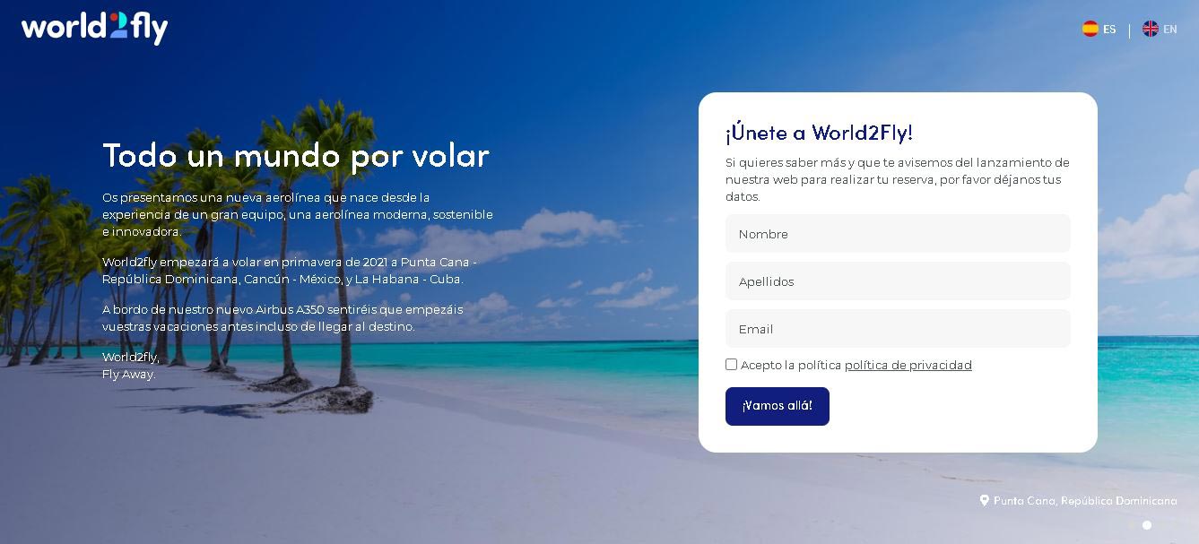 Newblue operará destinos de largo radio de World2Fly